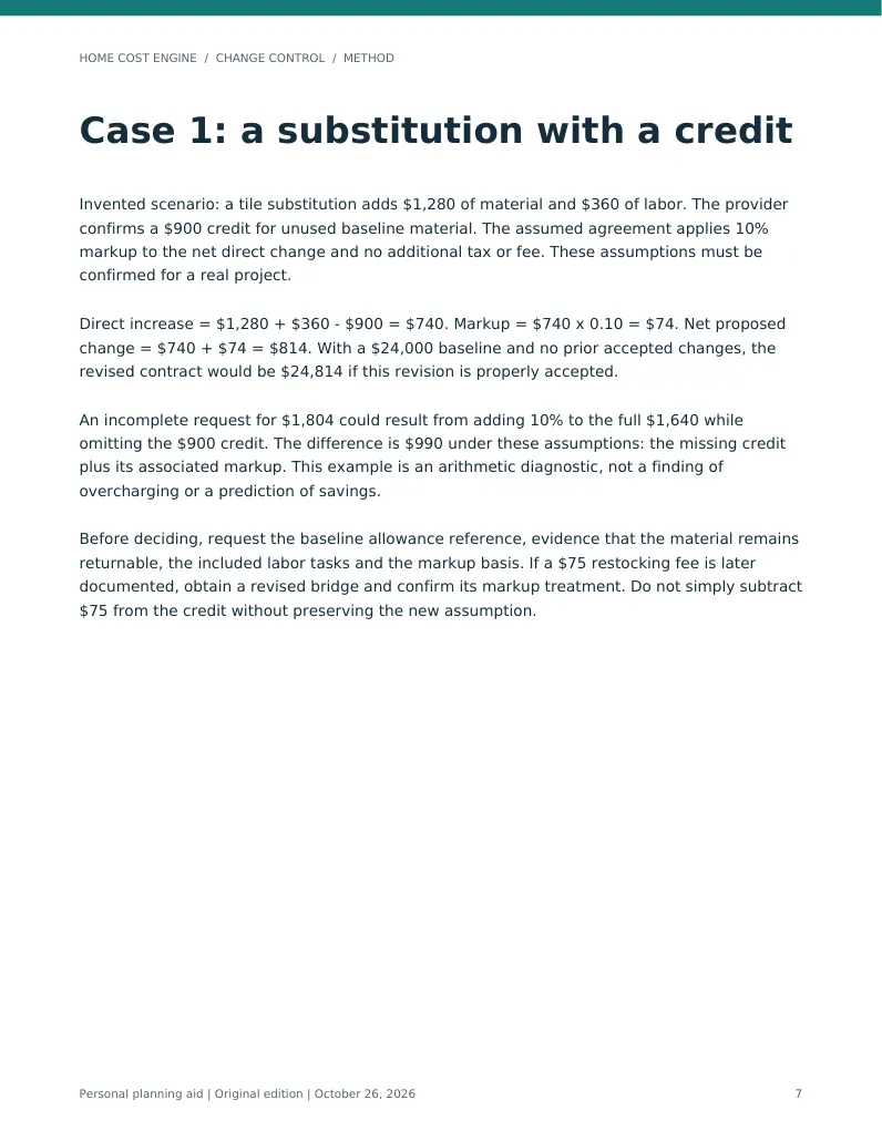 Actual PDF page: Case 1: substitution and credit
